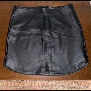 Mini pleather skirt